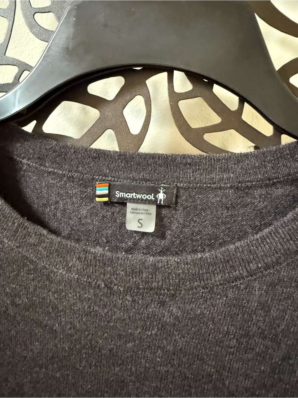 Smartwool Shadow Pine Crew Neck Sweater Charcoal Gray S - Picture 5 of 10